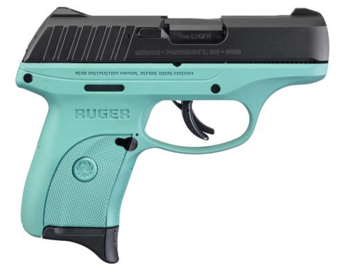 RUGER EC9S 9MM BLK/TURQUOISE 7+1 FS