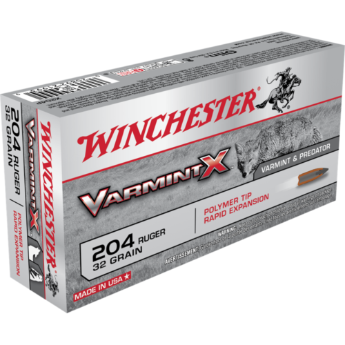 Winchester Varmint X Rifle Ammunition .204 Ruger 32 gr. PT 4000 fps 20/ct