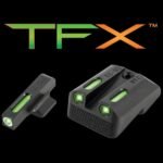 Truglo TFX Tritium/Fiber-Optic Day/Night Sights Fits Novak LoMount cut .270 Front / .500 Rear (1911 3_ Officers & 4.25_ Commander 9mm / .40S&W) - Whit