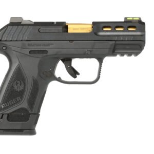 NAA 22M Mini Revolver Handgun .22 Magnum 5rd Capacity 1.625" Barrel Grey Cerakote with Red & Black Checkerd Grips