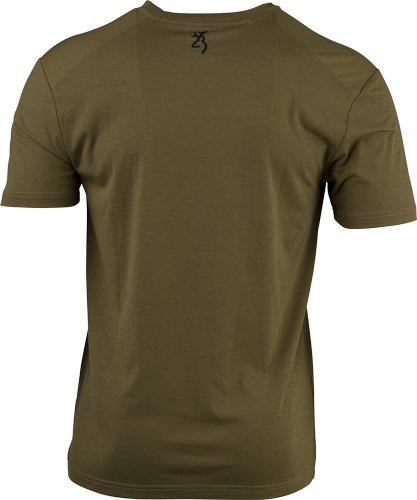 BROWNING SS PERF CAMP SHIRT - WHITETAIL LOGO GREEN LARGE