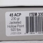 UNDERWOOD 45 ACP 230GR JHP - 20RD 10BX/CS