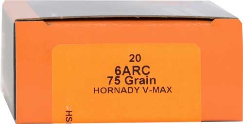 HSM 6MM ARC 75GR V-MAX - 20RD 25BX/CS