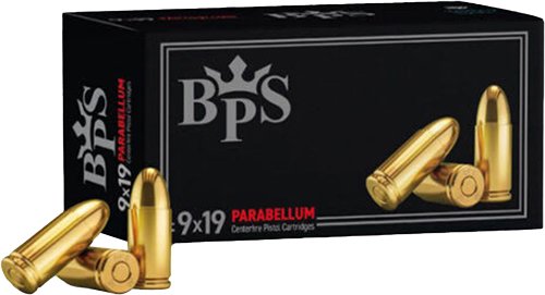 BPS 9MM 124GR FMJ 50RD - 20BX/CS BRASS CASE