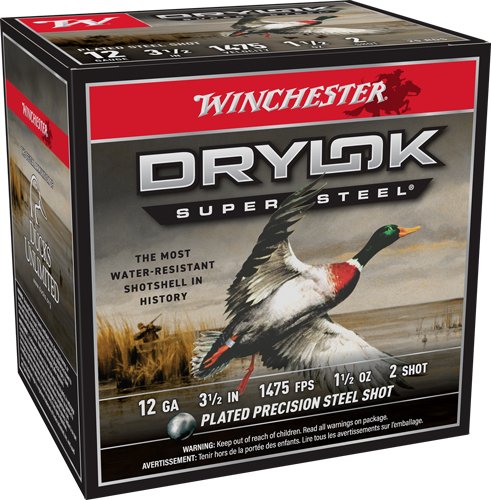WINCHESTER DRYLOK 12GA 3.5" - 1-1/2OZ #2 1475FPS 25RD 10BX/C