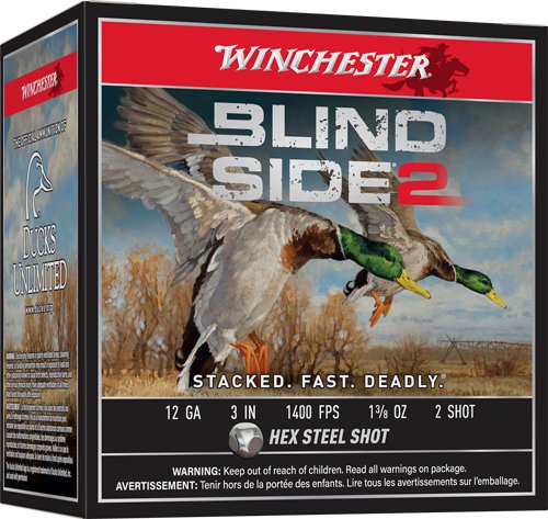 WINCHESTER BLIND SIDE 2 12GA - 3" 1-3/8OZ #2 25RD 10BX/CS