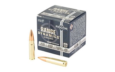 Fiocchi Dynamics, Subsonic, 300 Blackout, 220 Grain, Hollow Point, 25 R