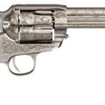 CIMARRON BAT MASTERSON 45LC - PW FS 5.5" ENGRAVED NICKEL