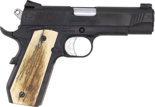 TYLER GUNWORKS 1911 COMMANDER - 45ACP 4.25" 8RND BLUED/IVORY