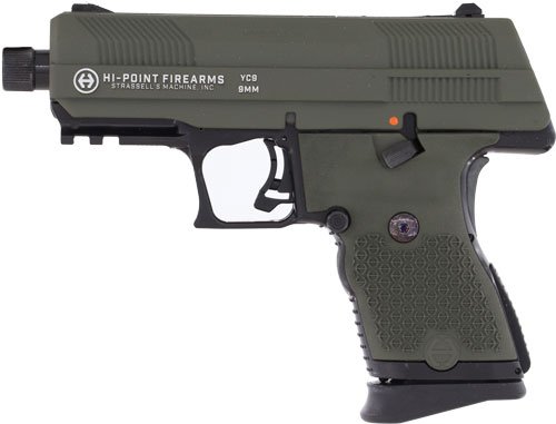 HI-POINT PISTOL YC9 9MM 10RD - 3.93" OLIVE DRAB SLIDE THREAD