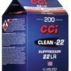 CCI Clean-22 Suppressor Rimfire Ammunition .22 LR 45 gr LRN 1000 fps 200/ct