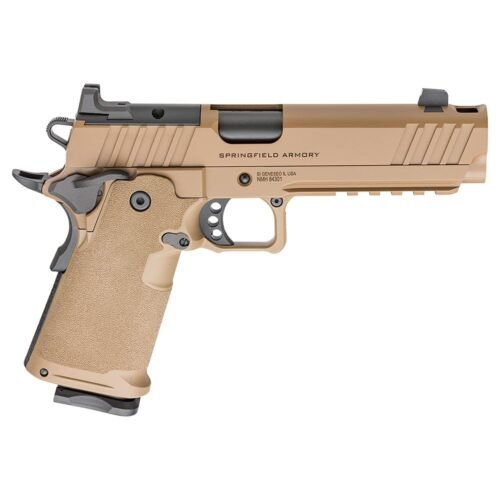 Springfield 1911 DS Prodigy Comp LC Handgun 9mm Luger 10rd Magazines(2) 5" Barrel Coyote Brown Optic Ready