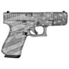 Glock 19 Gen 5 Custom "Distressed Flag - Gray"  Handgun 9mm Luger 15/rd Magazines (3) 4.02" Barrel Austria