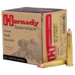 Hornady Varmint Express Rifle Ammunition .22 Hornet 35 gr V-MAX 3100 fps 25/ct