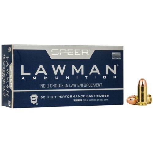 Speer Lawman Cleanfire Handgun Ammunition .45 Auto 230 gr TMJ 845 fps 50/rd