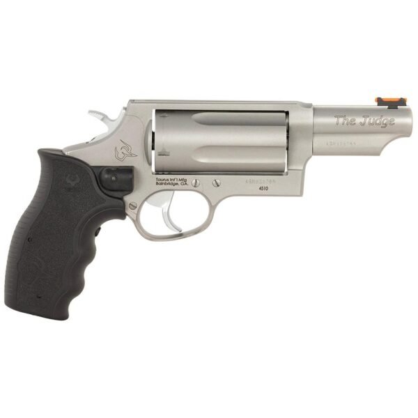 https3A2F2Fmedia.chattanoogashooting.com2Fimages2Fproduct2FTX2441039MAGVL2FTX2441039MAGVL1 Taurus Judge Magnum Handgun .45 Colt/.410ga Mag 3" Barrel Stainless Finish Viridian Laser