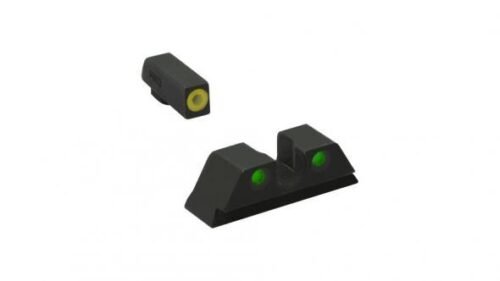Meprolight ML40220 Hyper-Bright Yellow Ring Front/Green Rear Sights for Glock Models: 4243