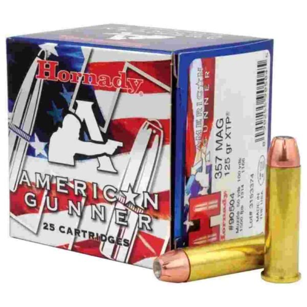 Hornady American Gunner Handgun Ammunition .357 Mag 125 gr XTP 1275 fps 25/ct
