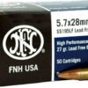 FN 5.7X28 27GR LEAD FREE JHP - SS195LF 50RD 40BX/CS