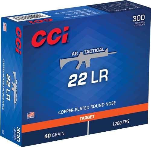 A956_1 CCI TACTICAL 22LR 40GR PLATED - RN 1200FPS 300RD 10BX/CS
