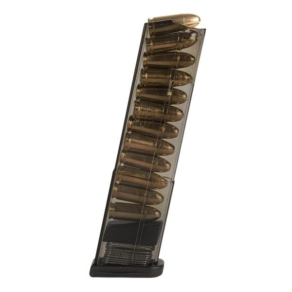 https3A2F2Fmedia.chattanoogashooting.com2Fimages2Fproduct2FEHSMKGLK43122FEHSMKGLK4312-1 Elite Tactical Systems Carbon Smoke Handgun Magazine for Glock 43 9mm Luger 12/rd