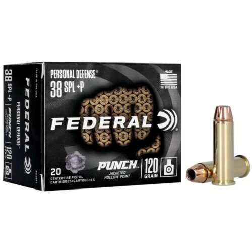 Federal Personal Defense Punch Handgun Ammunition .38 Spl(+P) 120 gr JHP 1000 fps 20/ct
