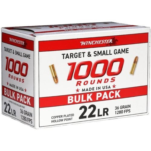 https3A2F2Fmedia.chattanoogashooting.com2Fimages2Fproduct2FWN22LR1KHP2FWN22LR1KHP Winchester Target & Small Game Rimfire Ammunition .22 LR 36gr PHP 1280 fps 1000/ct