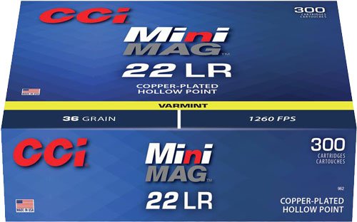 A962 CCI MINI-MAG 22LR 36GR PLATED - HP 1260FPS 300RD 10BX/CS