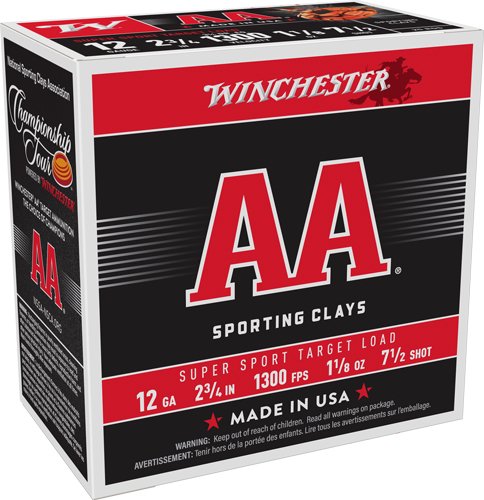 AASC1275_2 WINCHESTER AA 12GA 2.75" - 1-1/8OZ #7.5 1300FPS 250R CASE