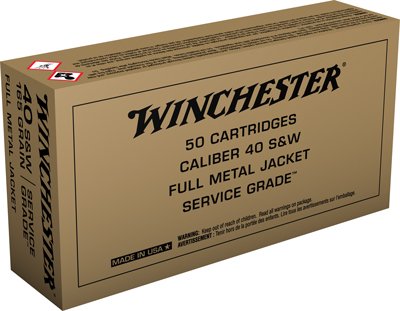 ASG40W WINCHESTER SERVICE GRADE 40 SW - 165GR FMJ-RN 50RD 10BX/CS