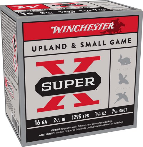 AX16H7_1 WINCHESTER SUPER-X 16GA 2.75" - 1-1/8OZ #7.5 25RD 10BX/CS