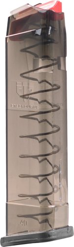 SMKGLK22140.jpg ETS MAGAZINE FOR GLOCK 40SW - 19RD CRBN SMOKE 22/23/24/27