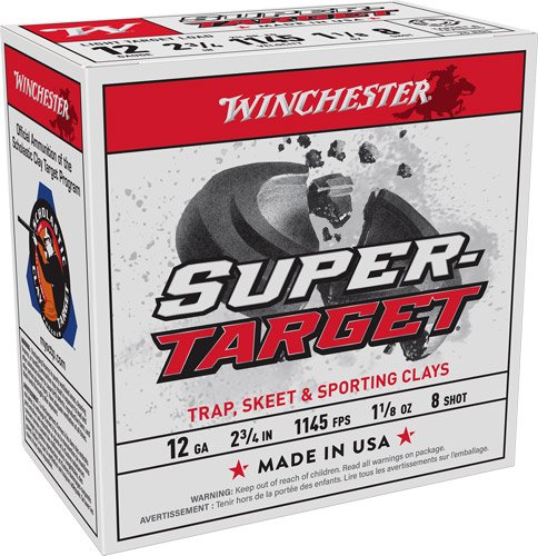 TRGT128_2 WINCHESTER TARGET 12GA 2.75" - 1-1/8OZ #8 1145FPS 250RD CASE