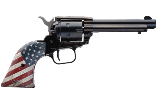 r22b4usflagrf84d-1 HERITAGE MANUFACTURING 22LR BLUE/US FLAG GRP 4.75" FS