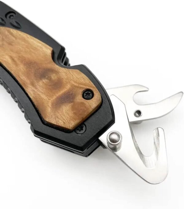 Custom Engraved Folding Pocket Knife (Tactical Black)
