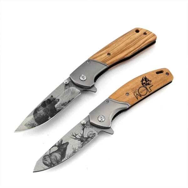 Custom Engraved Folding Pocket Knife (Bear Blade)