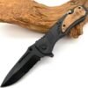 Custom Engraved Folding Pocket Knife (Tactical Black)