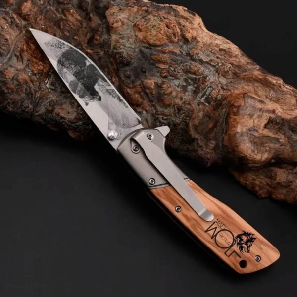 Custom Engraved Folding Pocket Knife (Bear Blade)
