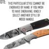Custom Engraved Folding Pocket Knife  (fluorescence Wolf)
