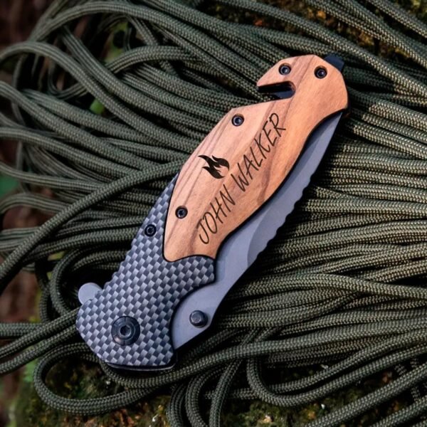 Custom Engraved Folding Pocket Knife  (X50 Tactical)