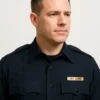 Custom Police, Fire, Municipal Name Tag – Engraved Metal Plate in Gold or Silver With Clutch 5/8" X 2-1/2"