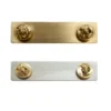 Custom Police, Fire, Municipal Name Tag – Engraved Metal Plate in Gold or Silver With Clutch 5/8" X 2-1/2"